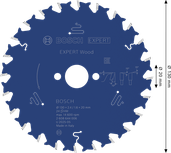 BoschEXPERT 木工圆锯片 130 毫米，用于干净利落地切割木材。